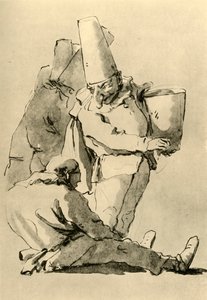 Pulcinelli, 1700-luvun puoliväli, 1928 tekijältä Giovanni Battista Tiepolo