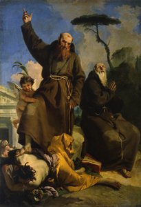 Sigmaringenin pyhä Fidelis ja Leonessan pyhä Joosef tekijältä Giovanni Battista Tiepolo