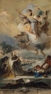 Pyhä Thecla rukoilee ruton sairastamien puolesta, 1758-59 tekijältä Giovanni Battista Tiepolo