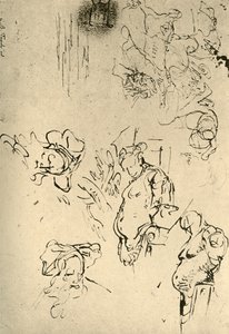 Satyr Herms ja Oriental Heads, 1700-luvun puoliväli, 1928 tekijältä Giovanni Battista Tiepolo
