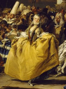 Karnevaalikohtaus tai Menuetti tekijältä Giovanni Battista Tiepolo