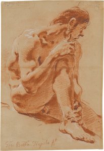 Istuva miesalaston tekijältä Giovanni Battista Tiepolo