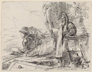 Pysyvä filosofi ja kaksi muuta hahmoa tekijältä Giovanni Battista Tiepolo