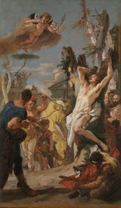Tutkimus "Pyhän Sebastianin marttyyrikuolema" (Diessenin augustinolaisluostarille, Saksalle) tekijältä Giovanni Battista Tiepolo