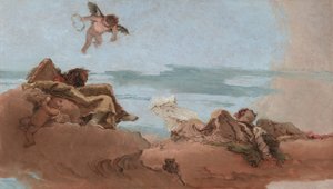 Tutkielma kattomaalausta varten, aiheena neuvon personifikaatio tekijältä Giovanni Battista Tiepolo