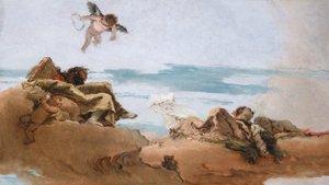 Tutkimus kattoon neuvonantajan persoonallisuuden kanssa, ennen c. 1762. tekijältä Giovanni Battista Tiepolo