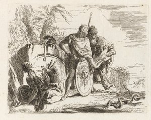 Astrologi ja nuori sotilas, Vari capricci (Various Capriccios) tekijältä Giovanni Battista Tiepolo