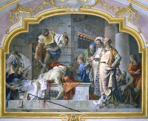 Pyhän Johannes Kastajan pään mestaus, 1732-33 tekijältä Giovanni Battista Tiepolo