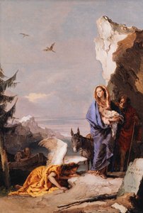 Lento Egyptiin, n. 1767-70. tekijältä Giovanni Battista Tiepolo