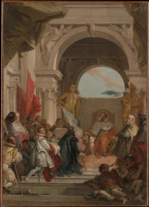 Piispa Haroldin nimittäminen Frankenin herttuaksi tekijältä Giovanni Battista Tiepolo