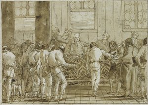 Oikeudenkäynti, noin 1790 tekijältä Giovanni Battista Tiepolo