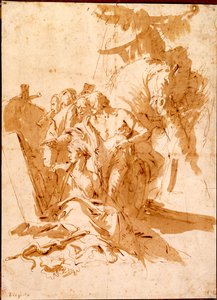 Punchinellon haudan löytäminen tekijältä Giovanni Battista Tiepolo