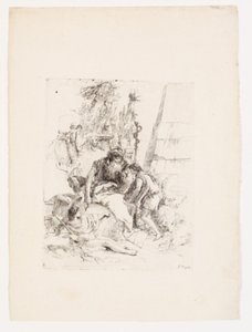 Kaksi istuvaa velhoa ja kaksi nuorta tekijältä Giovanni Battista Tiepolo