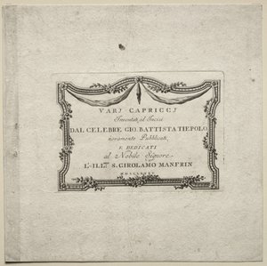 Erilaisia otuksia, 1785. tekijältä Giovanni Battista Tiepolo