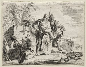 Erilaisia otuksia: Astrologi ja nuori sotilas tekijältä Giovanni-Battista Tiepolo