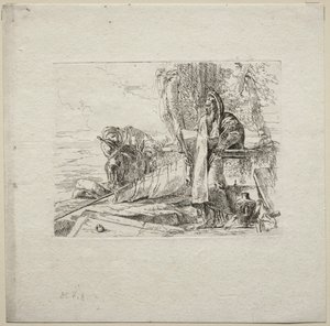 Erilaisia otuksia: Filosofi seisoo kirjan kanssa, 1785. tekijältä Giovanni Battista Tiepolo