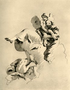 Venus ja Amor, 1700-luvun puoliväli, 1928 tekijältä Giovanni Battista Tiepolo