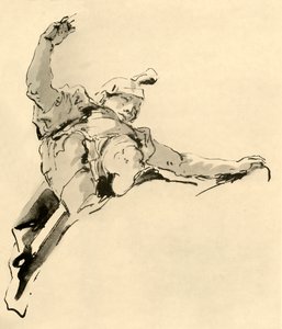 Pilvien päällä seisova soturi, 1700-luvun puoliväli, 1928 tekijältä Giovanni Battista Tiepolo