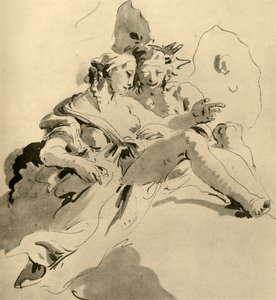 Zephyr and Flora, 1700-luvun puoliväli, 1928 tekijältä Giovanni Battista Tiepolo