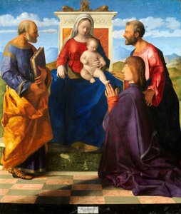 Madonna ja lapsi valtaistuimella pyhien ja lahjoittajien kanssa, 1505. tekijältä Giovanni Bellini
