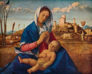 Madonna of the Meadow, c1500 tekijältä Giovanni Bellini