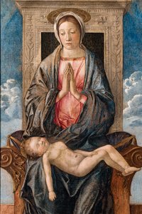 Madonna nukkuvan vauvan kanssa, kirjoittanut Giovanni bellini, n. 1470. tekijältä Giovanni Bellini