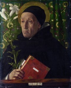 Muotokuva Fra Teodorosta Urbinosta Pyhänä Dominicina tekijältä Giovanni Bellini