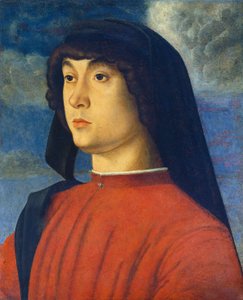 Punapukuisen nuoren miehen muotokuva tekijältä Giovanni Bellini