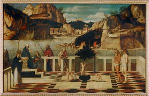 Pyhä allegoria (maalaus puulle) tekijältä Giovanni Bellini