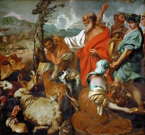 Arche de Noe - Barokki : The Animals Board Nooan arkki par Castiglione, Giovanni Benedetto (1610-1665), 17. vuosisadan toinen puolisko. Öljy kankaalle, 200x217,5. Taidehistoriallinen museo, Vienne tekijältä Giovanni Benedetto Castiglione