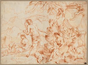 Bacchanal ennen hermiä tekijältä Giovanni Benedetto Castiglione