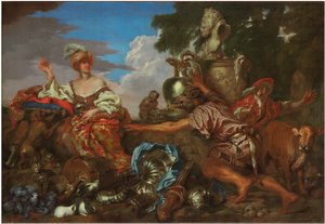 Circe muuttaa Ulysseksen seuralaiset karjuiksi tekijältä Giovanni Benedetto Castiglione