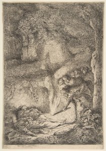 Pyhien Pietarin ja Paavalin ruumiiden löytäminen, 1645-51. tekijältä Giovanni Benedetto Castiglione