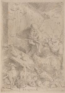 Nooa ja eläimet astumassa arkkiin tekijältä Giovanni Benedetto Castiglione