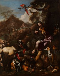 Orfeus laulaa eläimille tekijältä Giovanni Benedetto Castiglione