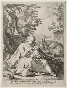 Lepää lennolla Egyptiin tekijältä Giovanni Benedetto Castiglione