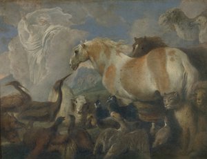 Luominen, 1600-luvun puoliväli. tekijältä Giovanni Benedetto Castiglione