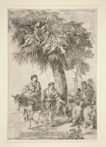Lento Egyptiin tekijältä Giovanni Benedetto Castiglione