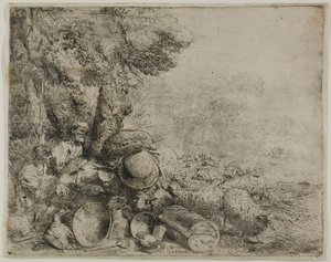 Ylikuormitettu aasi tekijältä Giovanni Benedetto Castiglione