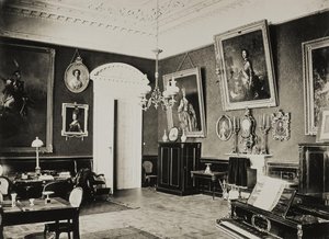 Paskevich-asunto Gomelissa. Punainen olohuone, 1860-luku