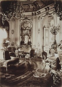 Stroganov-palatsi Pietarissa. Soikea olohuone, 1860-luku