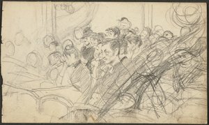 Yleisö pariisilaisessa teatterissa I tekijältä Giovanni Boldini