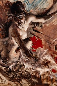 Rouva de Joss, yksityiskohta tekijältä Giovanni Boldini