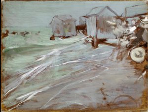 Giovanni Boldinin (1842-1931) Oostenden rantamaalaus Dim. 27x35 cm Bologna, yksityinen kokoelma tekijältä Giovanni Boldini