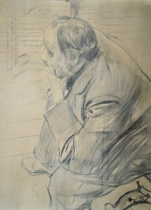 Edgar Degasin muotokuva Giovanni Boldini (1842-1931) Hiili kankaalle, 605x46 cm, n. 1885 tekijältä Giovanni Boldini