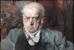 ""Taidemaalari Adolph von Menzelin (1815-1905) muotokuva"" Peinture de Giovanni Boldini (1842-1931) 1895 valtionmuseot, Berliini tekijältä Giovanni Boldini