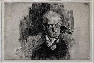 Taidemaalari Adolph Menzelin muotokuva tekijältä Giovanni Boldini