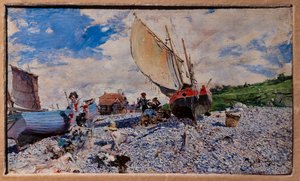 Etretatin ranta tekijältä Giovanni Boldini