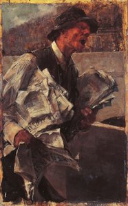 Pariisilainen sanomalehtipoika tai uutismyyjä tekijältä Giovanni Boldini