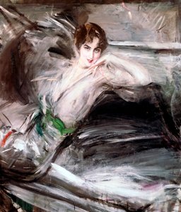 Nainen istui tuolilla, c1860 tekijältä Giovanni Boldini